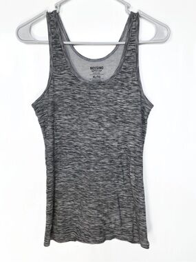 Mossimo Gray Space Dye Ribbed Tank Top Women’s XL Casual Basic Heather Marl